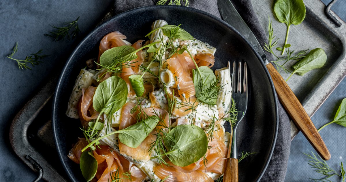 Salmon Pasta with TINE® Cream Cheese Dill - Tineasia